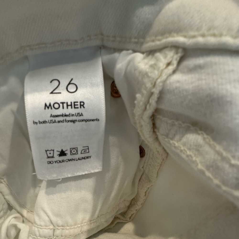 Mother ‘The Rascal Ankle Snippet’ Jean In Cream - image 3